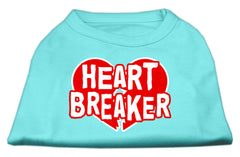 Heart Breaker Screen Print Shirt Aqua XXXL