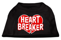 Heart Breaker Screen Print Shirt Black  XXXL