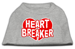 Heart Breaker Screen Print Shirt Grey XXXL