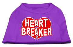 Heart Breaker Screen Print Shirt Purple XXXL