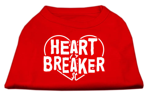 Heart Breaker Screen Print Shirt Red  XXXL