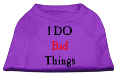 I Do Bad Things Screen Print Shirts Purple XXXL(20)
