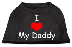 I Love My Daddy Screen Print Shirts Black  XXXL