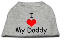 I Love My Daddy Screen Print Shirts Grey XXXL