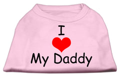 I Love My Daddy Screen Print Shirts Pink XXXL