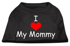 I Love My Mommy Screen Print Shirts Black  XXXL