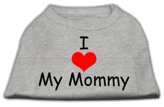 I Love My Mommy Screen Print Shirts Grey XXXL