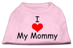 I Love My Mommy Screen Print Shirts Pink XXXL