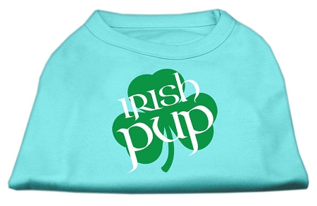 Irish Pup Screen Print Shirt Aqua XXXL