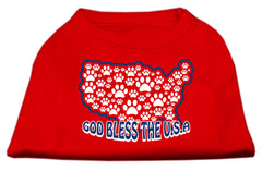 God Bless USA Screen Print Shirts Red XXXL(20)